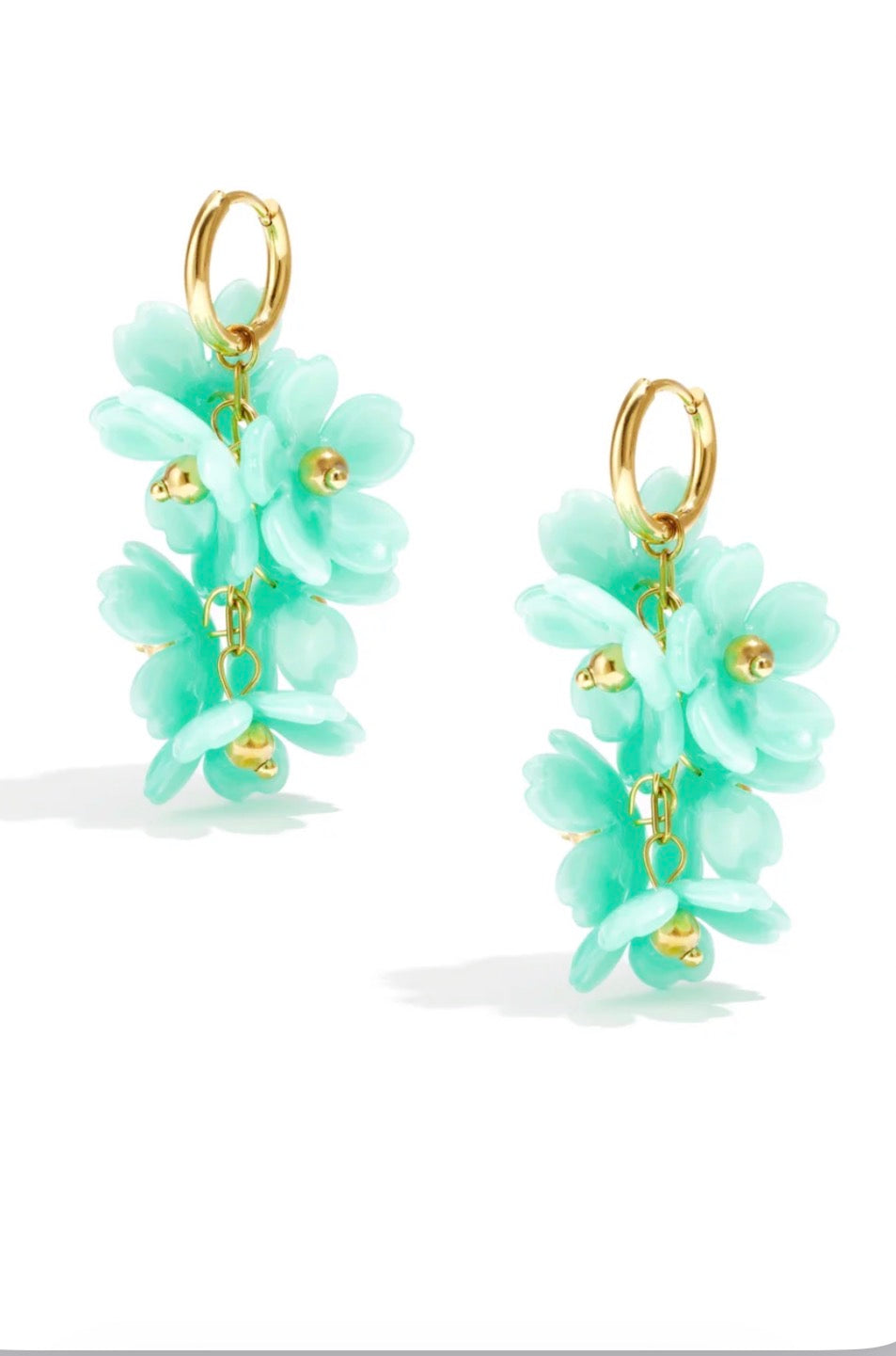 Oorbellen drops turquoise