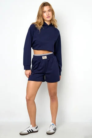 Hoodie Flora blauw