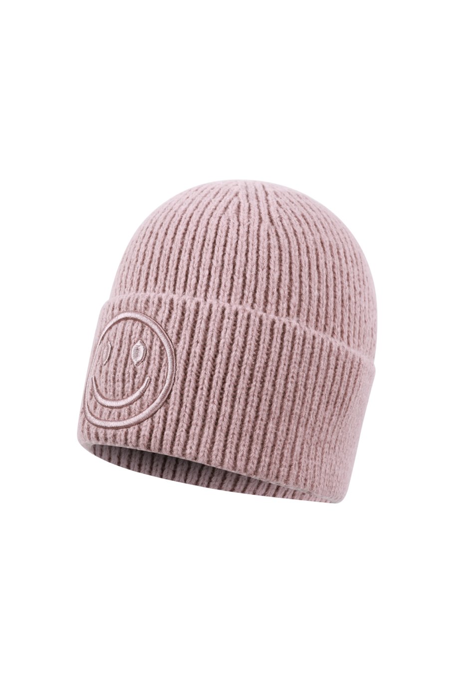 Smiley muts light pink