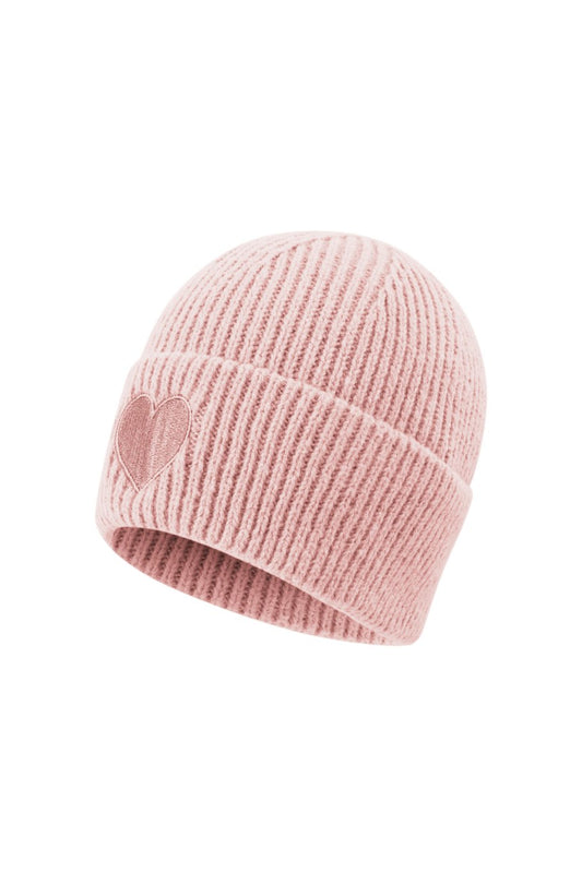 Hartjes muts oud roze