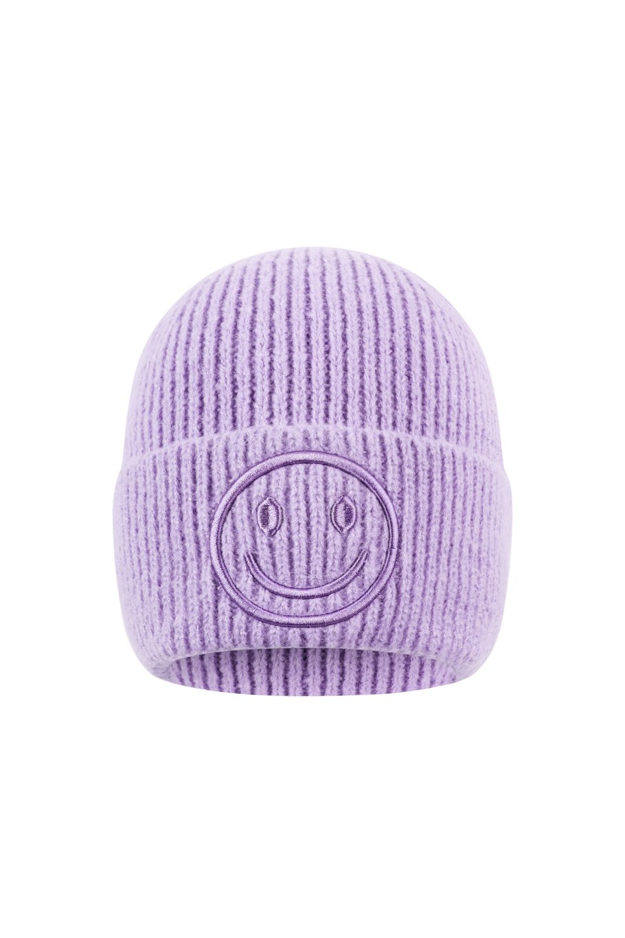Smiley muts paars