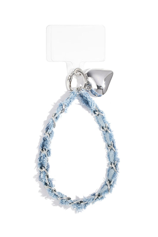 Telefoonkoord Denim Silver