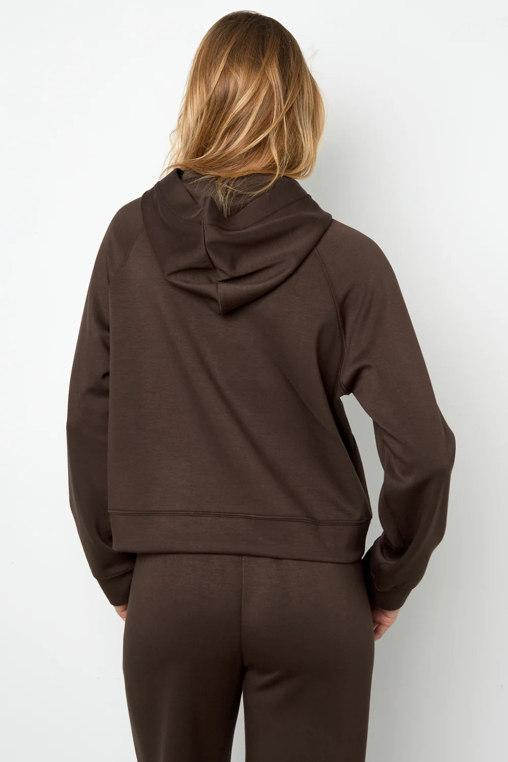 Hoodie Flora bruin