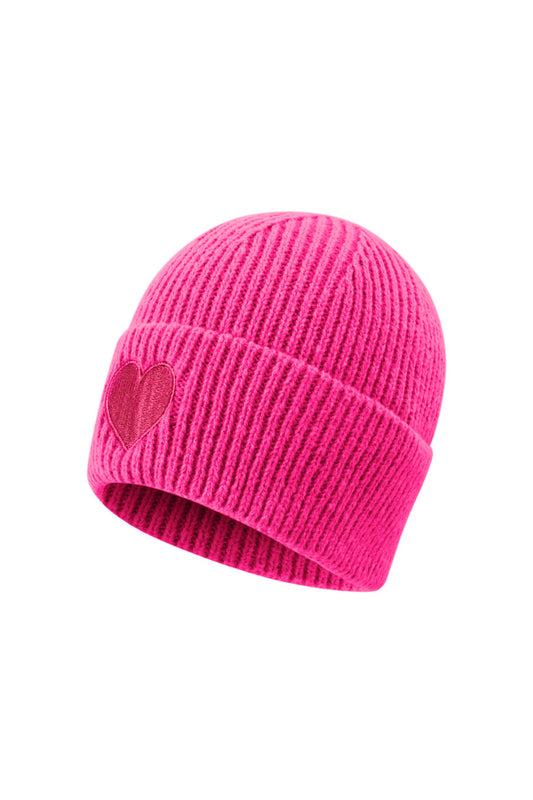 Hartjes muts fuchsia