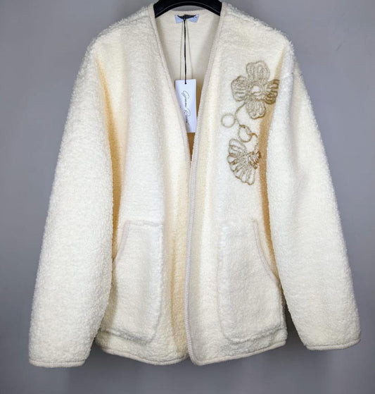 Teddy vest jasje Claudia | kleur crème wit